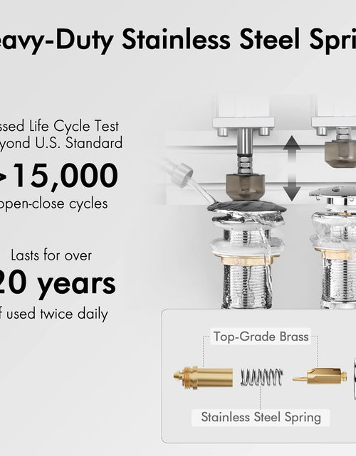 Load image into Gallery viewer, Bathroom Sink Drain without Overflow Vessel Sink Lavatory Vanity Pop up Drain Stopper Polished Chrome, S2008D-CH
