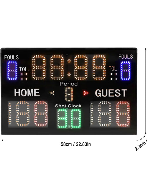 Load image into Gallery viewer, 15 Digit Electronic Digital Scoreboard LED Display Multisport Portable Scoreboard Score Keeper for Basketball Gyms Recreation
