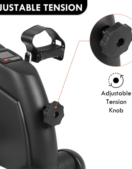 Load image into Gallery viewer, Mini Indoor Pedal Exerciser Cycle Bike Leg Arm Desk W/Lcd Display Fitness Portable Pedal Stationary Bike Home Exercise Black
