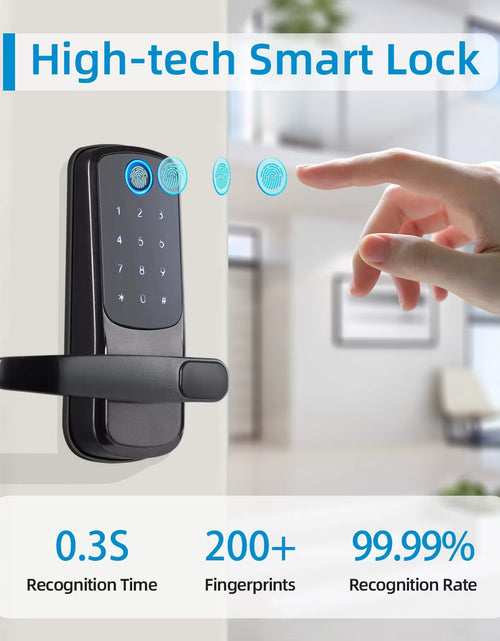 Load image into Gallery viewer, Smart Lock 5 in 1 Door Lock with Handle Biometric Technology Storage Memory Function TT LOCK APP Control
