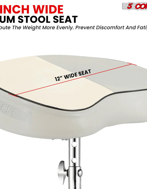 Load image into Gallery viewer, 5Core Drum Throne Padded Guitar Stool Saddle Drummer Seat for Adults &amp; Kids
