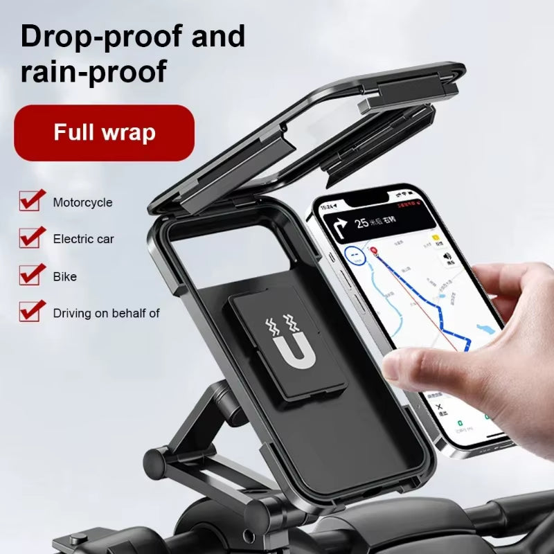 Motogrip Max – Waterproof Magnetic Phone Holder with Touchscreen for Bikes & Motorcycles