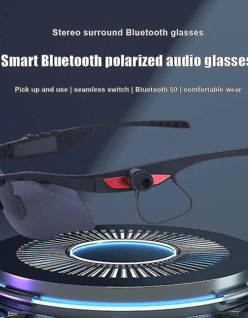 Load image into Gallery viewer, Sports Sunglasses, Wireless Bluetooth Headset with Sports Polarized Sunglasses, Smart Glasses Headphone Built-In Mic for Outdoor Cycling Running Driving Fishing (Black)
