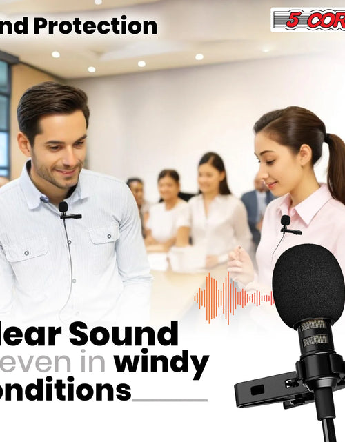 Load image into Gallery viewer, 5Core Lavalier Microphone Professional Tiny Shirt Clip on Lapel Mic Mini Wearable Microfono
