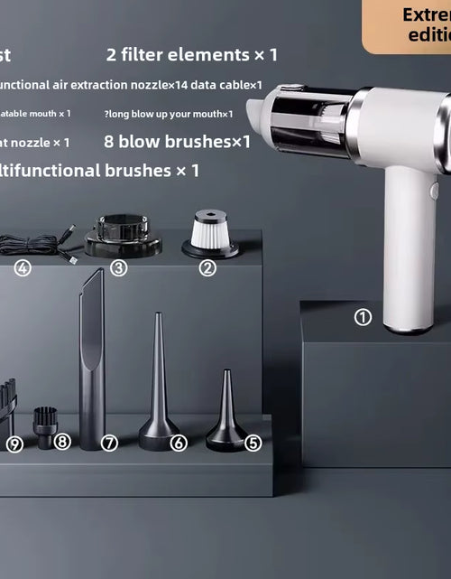 Load image into Gallery viewer, Powerclean Pro – Wireless Mini Car Vacuum Cleaner with High Suction &amp; Dual-Purpose Blow/Suction
