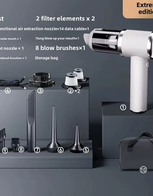 Load image into Gallery viewer, Powerclean Pro – Wireless Mini Car Vacuum Cleaner with High Suction &amp; Dual-Purpose Blow/Suction
