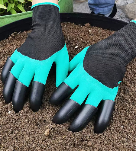 Clawmaster Garden Gloves – Digging & Planting Gloves with Non-Slip Grip and Built-In Claws
