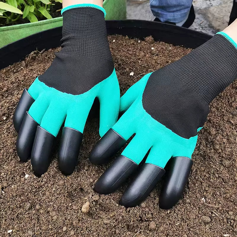 Clawmaster Garden Gloves – Digging & Planting Gloves with Non-Slip Grip and Built-In Claws