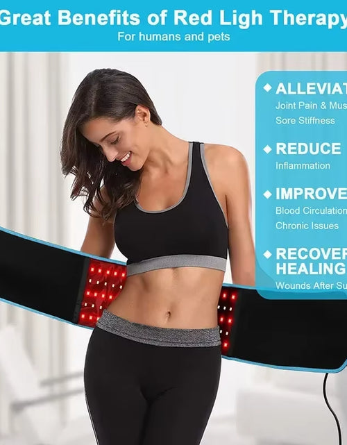 Load image into Gallery viewer, Red ＆Infrared LED Light Therapy Belt 850Nm 660Nm Back Pain Relief Wrap Burn Fat Belt Slimming Machine Waist Heat Pad Full Body
