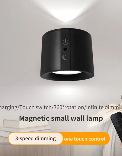 Load image into Gallery viewer, Glowflex Touch Wall Lamp – Dual Head LED Light with Remote, 360° Rotation &amp; USB Rechargeable Design

