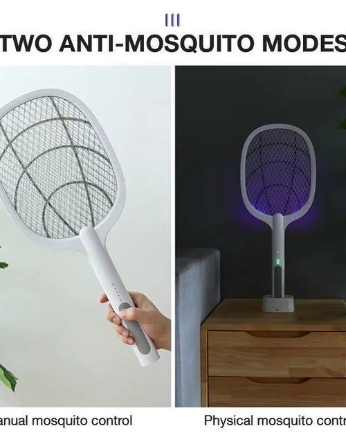 Load image into Gallery viewer, Zapaway USB Electric Mosquito Lamp &amp; Fly Swatter – Portable Handheld Triple-Layer Mesh for Instant Relief
