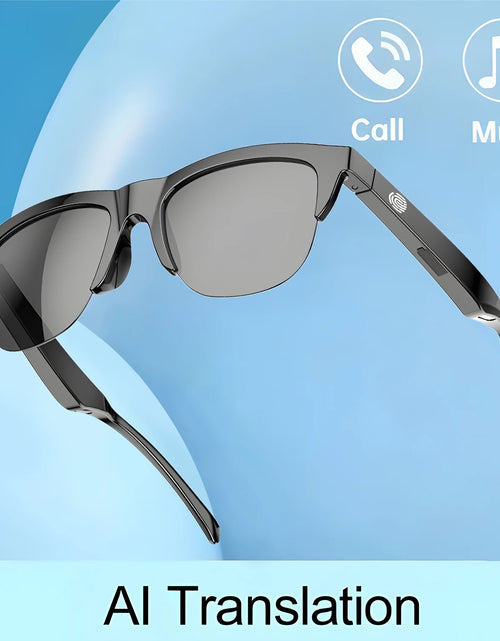 Load image into Gallery viewer, 2025 AI Translation Smart Glasses IP4 Bluetooth Call Headphones UV Protective Lenses Connected Bezel Outdoor Sports Sunglasses
