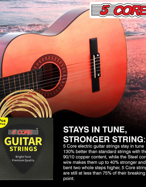 Load image into Gallery viewer, 5Core Acoustic Guitar Strings 0.010-0.047 Steel Gauge Heavy Duty W Bright Tone for 6 String Guitars
