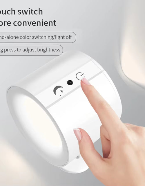 Load image into Gallery viewer, Glowflex Touch Wall Lamp – Dual Head LED Light with Remote, 360° Rotation &amp; USB Rechargeable Design
