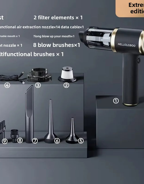 Load image into Gallery viewer, Powerclean Pro – Wireless Mini Car Vacuum Cleaner with High Suction &amp; Dual-Purpose Blow/Suction
