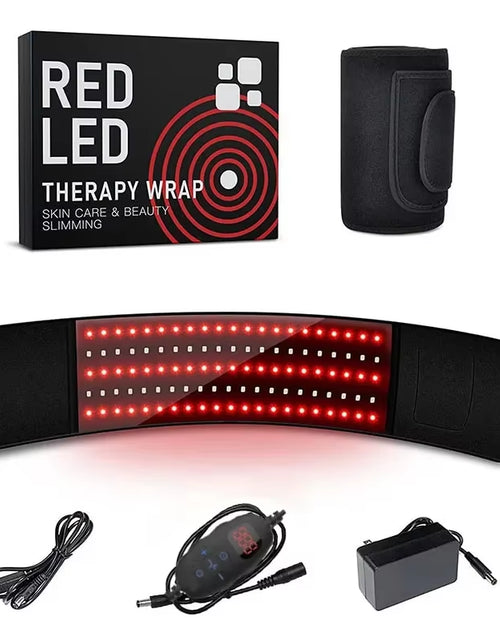 Load image into Gallery viewer, Red ＆Infrared LED Light Therapy Belt 850Nm 660Nm Back Pain Relief Wrap Burn Fat Belt Slimming Machine Waist Heat Pad Full Body
