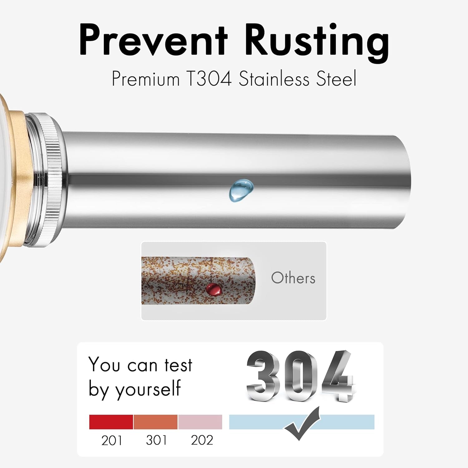 Bathroom Sink Drain without Overflow Vessel Sink Lavatory Vanity Pop up Drain Stopper Polished Chrome, S2008D-CH