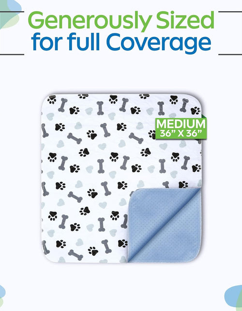 Load image into Gallery viewer, Washable Underpads - Large Pee Pads for Dogs, Machine Washable Reusable Puppy Pads, Waterproof Pet Training Pad, Dog Pee Pad, Anti-Slip Backing (Pack of 2 - 30X34)
