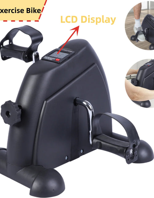Load image into Gallery viewer, Mini Indoor Pedal Exerciser Cycle Bike Leg Arm Desk W/Lcd Display Fitness Portable Pedal Stationary Bike Home Exercise Black
