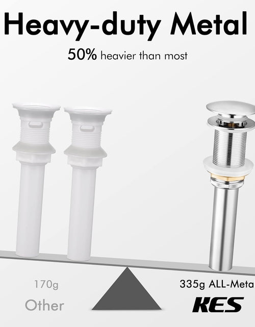 Load image into Gallery viewer, Bathroom Sink Drain without Overflow Vessel Sink Lavatory Vanity Pop up Drain Stopper Polished Chrome, S2008D-CH
