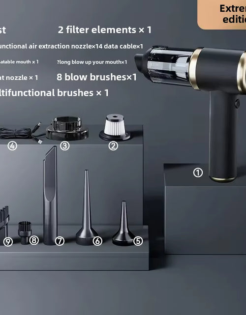 Load image into Gallery viewer, Powerclean Pro – Wireless Mini Car Vacuum Cleaner with High Suction &amp; Dual-Purpose Blow/Suction
