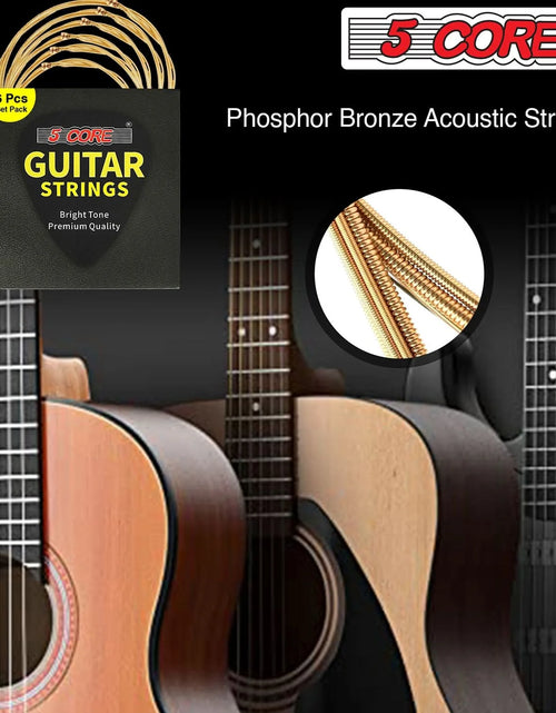 Load image into Gallery viewer, 5Core Acoustic Guitar Strings 0.010-0.047 Steel Gauge Heavy Duty W Bright Tone for 6 String Guitars
