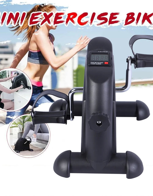 Load image into Gallery viewer, Mini Indoor Pedal Exerciser Cycle Bike Leg Arm Desk W/Lcd Display Fitness Portable Pedal Stationary Bike Home Exercise Black
