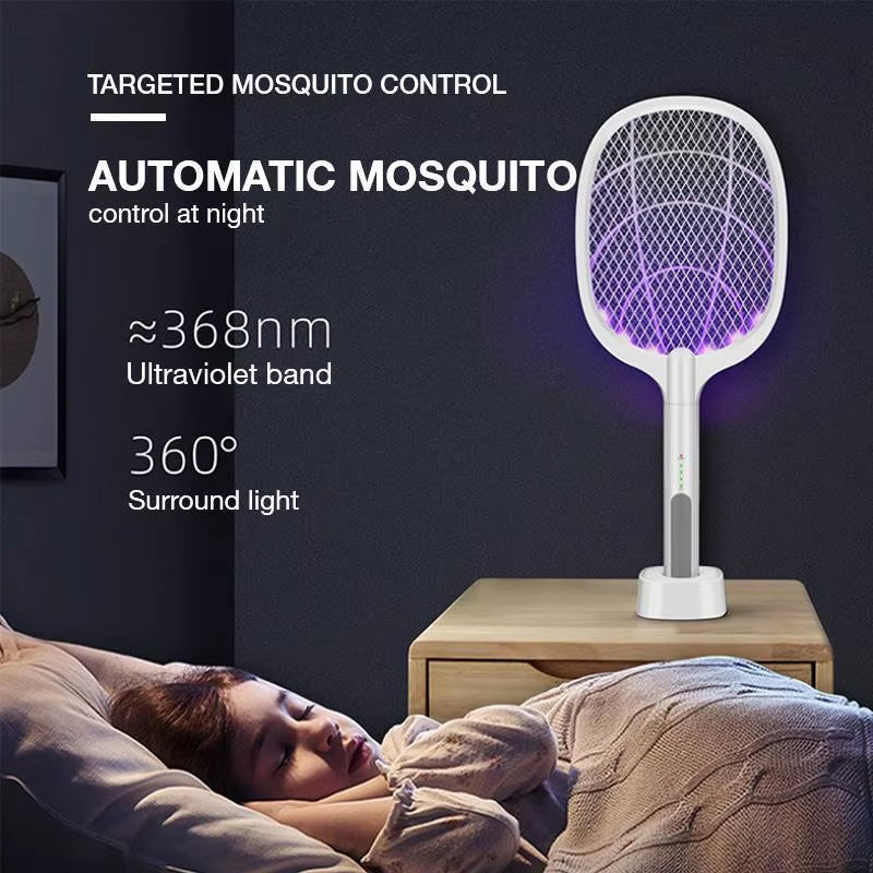Zapaway USB Electric Mosquito Lamp & Fly Swatter – Portable Handheld Triple-Layer Mesh for Instant Relief