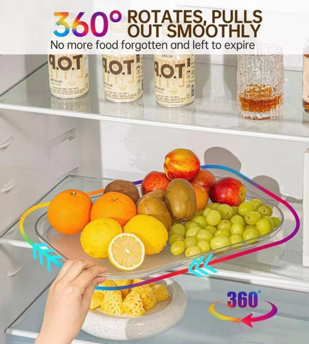 Spinrack Kitchen Organizer – Rotating Dish & Beverage Rack for Countertop & Refrigerator Storage