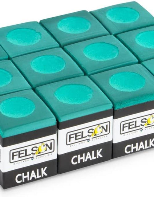Load image into Gallery viewer, Felson Pool Chalk Cubes - Pool Table Accessories for Table Billiards - Pool Cue Chalk for Games, Tournaments, Bars, Home, Sports and Hobbies, 12-Pack
