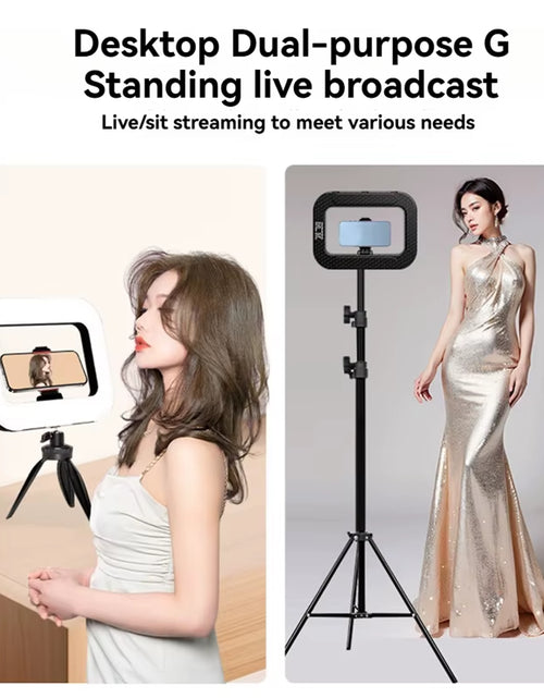 Load image into Gallery viewer, Glowpro Handheld LED Ring Light – Rechargeable Portable Fill Light for Perfect Selfies, Live Broadcasts &amp; Photography
