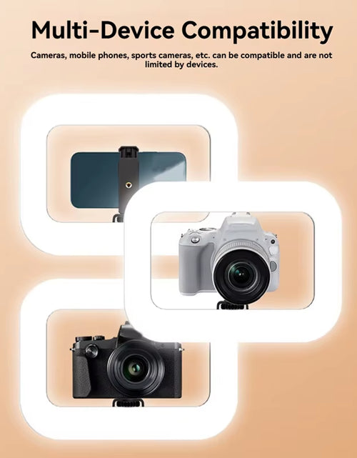 Load image into Gallery viewer, Glowpro Handheld LED Ring Light – Rechargeable Portable Fill Light for Perfect Selfies, Live Broadcasts &amp; Photography
