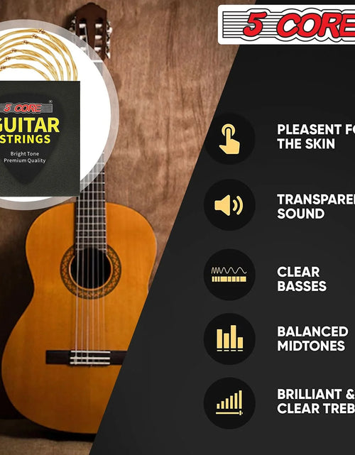 Load image into Gallery viewer, 5Core Acoustic Guitar Strings 0.010-0.047 Steel Gauge Heavy Duty W Bright Tone for 6 String Guitars
