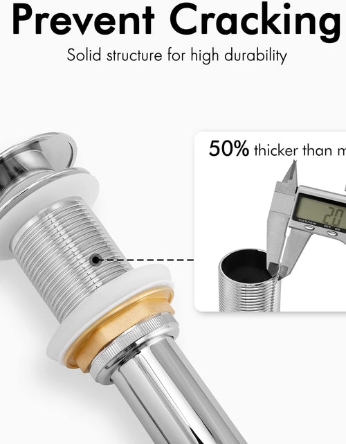 Load image into Gallery viewer, Bathroom Sink Drain without Overflow Vessel Sink Lavatory Vanity Pop up Drain Stopper Polished Chrome, S2008D-CH
