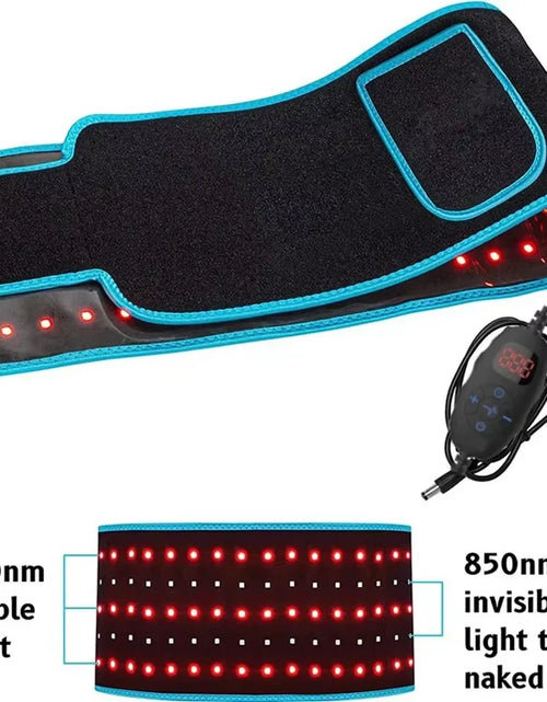 Load image into Gallery viewer, Red ＆Infrared LED Light Therapy Belt 850Nm 660Nm Back Pain Relief Wrap Burn Fat Belt Slimming Machine Waist Heat Pad Full Body
