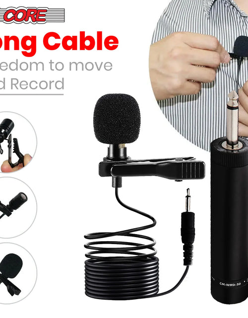 Load image into Gallery viewer, 5Core Lavalier Microphone Professional Tiny Shirt Clip on Lapel Mic Mini Wearable Microfono
