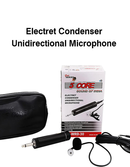 Load image into Gallery viewer, 5Core Lavalier Microphone Professional Tiny Shirt Clip on Lapel Mic Mini Wearable Microfono
