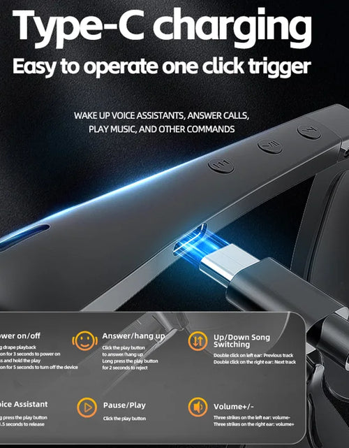 Load image into Gallery viewer, Original Bluetooth Glasses Sports Driving Bluetooth Sunglasses Wireless Bluetooth Headset Ear Hook Earbuds Wireless Headphones
