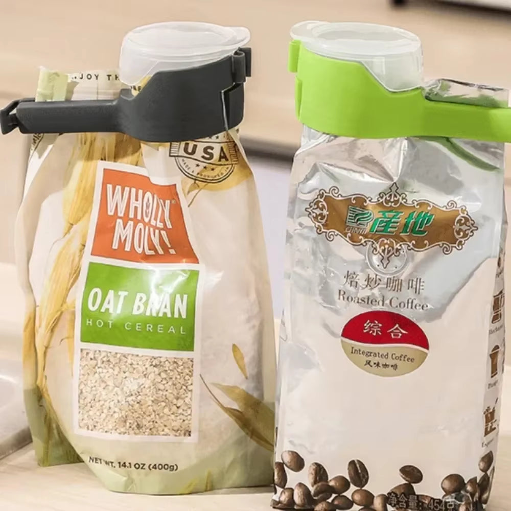 Snap-Fresh™ Sealing Clip – Keep Snacks Crisp, Fresh & Ready to Pour!