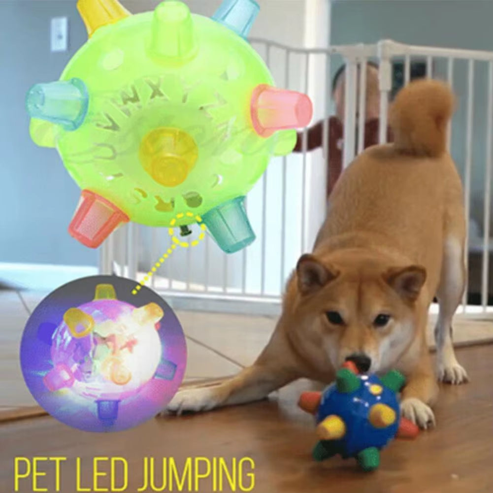 Pawactive Jumping Activation Ball – Flashing Light & Sound Interactive Toy for Dogs