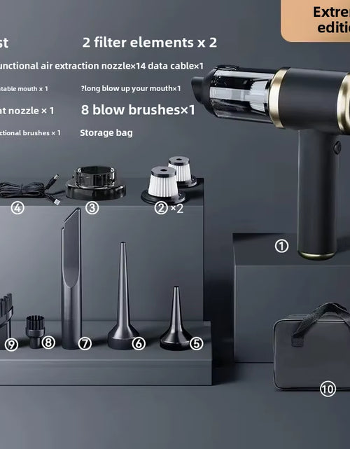 Load image into Gallery viewer, Powerclean Pro – Wireless Mini Car Vacuum Cleaner with High Suction &amp; Dual-Purpose Blow/Suction
