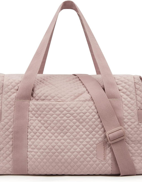 Load image into Gallery viewer, Weekender Bags for Women, Gym Bag with Yoga Mat, Travel Duffle Overnight Bag for Travel Essentials, Large Hospital Bag for Labor and Delivery(Pink)
