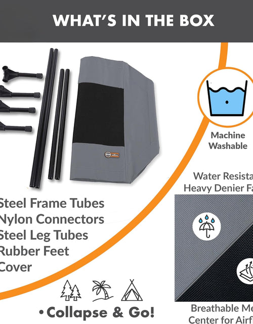 Load image into Gallery viewer, Original Pet Cot Elevated Dog Bed Gray/Black Mesh Large 30 X 42 X 7 Inches
