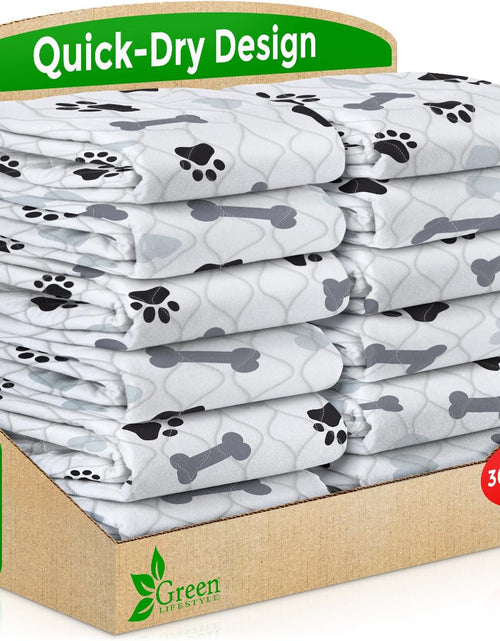 Load image into Gallery viewer, Washable Underpads - Large Pee Pads for Dogs, Machine Washable Reusable Puppy Pads, Waterproof Pet Training Pad, Dog Pee Pad, Anti-Slip Backing (Pack of 2 - 30X34)
