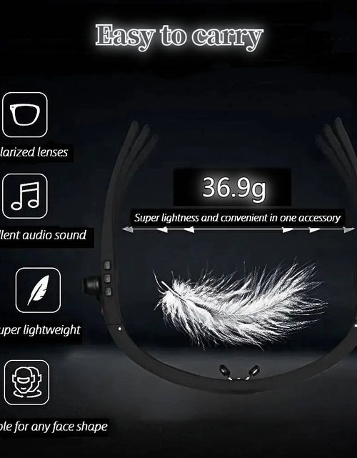 Load image into Gallery viewer, Sports Sunglasses, Wireless Bluetooth Headset with Sports Polarized Sunglasses, Smart Glasses Headphone Built-In Mic for Outdoor Cycling Running Driving Fishing (Black)
