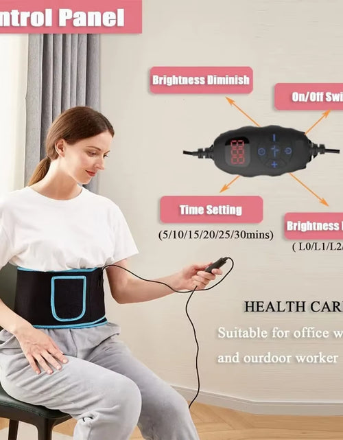 Load image into Gallery viewer, Red ＆Infrared LED Light Therapy Belt 850Nm 660Nm Back Pain Relief Wrap Burn Fat Belt Slimming Machine Waist Heat Pad Full Body
