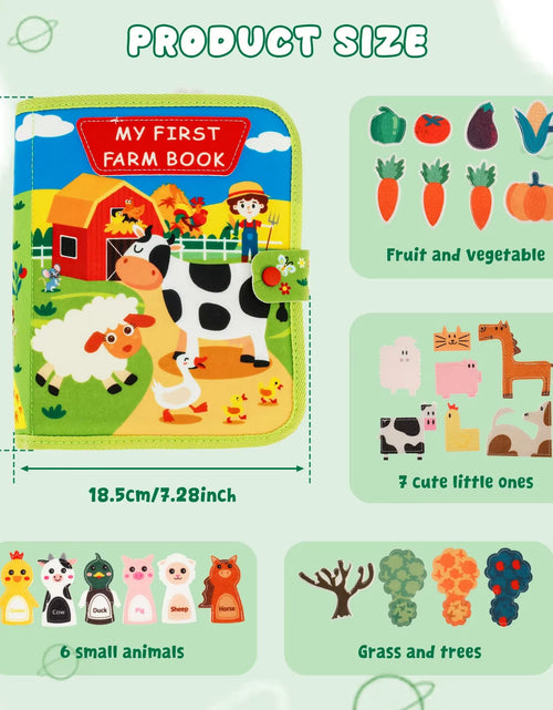 Load image into Gallery viewer, Little Learner Quiet Book – Soft Felt Sensory Activity Book for Toddlers &amp; Preschool Education
