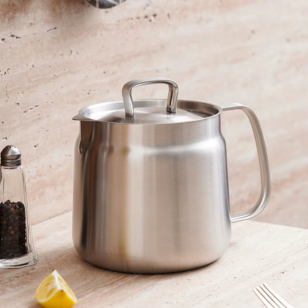 Frymaster 1.5/2L Stainless Steel Kitchen Fryer – Large Capacity Deep Frying Pot with Oil Filter