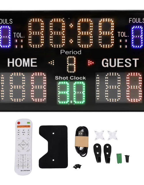 Load image into Gallery viewer, 15 Digit Electronic Digital Scoreboard LED Display Multisport Portable Scoreboard Score Keeper for Basketball Gyms Recreation
