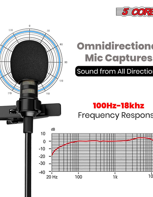 Load image into Gallery viewer, 5Core Lavalier Microphone Professional Tiny Shirt Clip on Lapel Mic Mini Wearable Microfono
